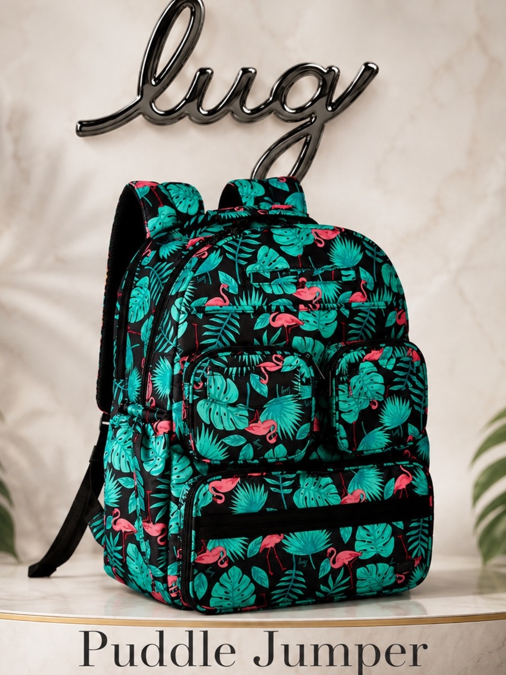 🦩RARE 🦩LUG Puddle Jumper SE Backpack Flamingo Black